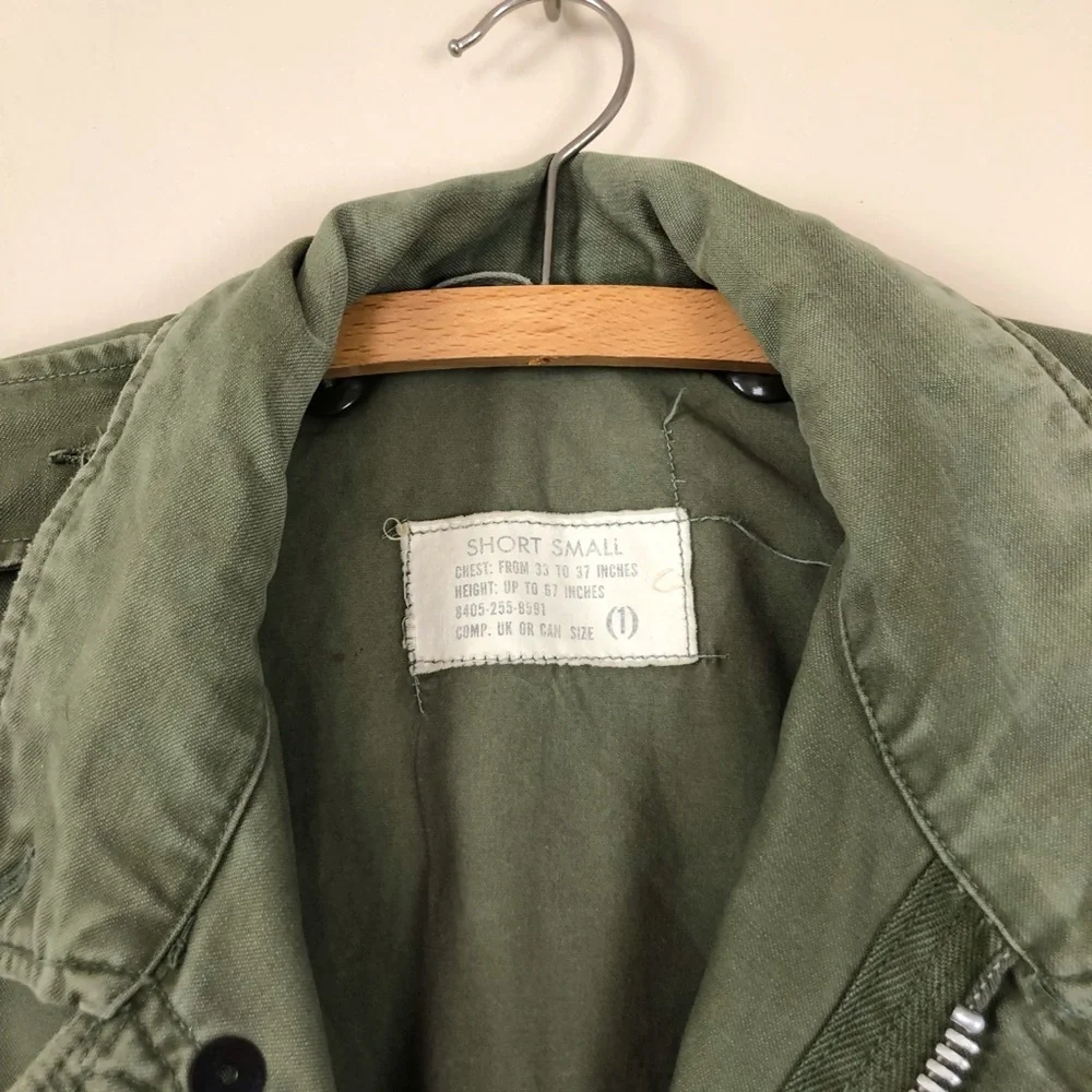 vintage rare army field jacket 90s distressed military ww2 vietnam hippie boho